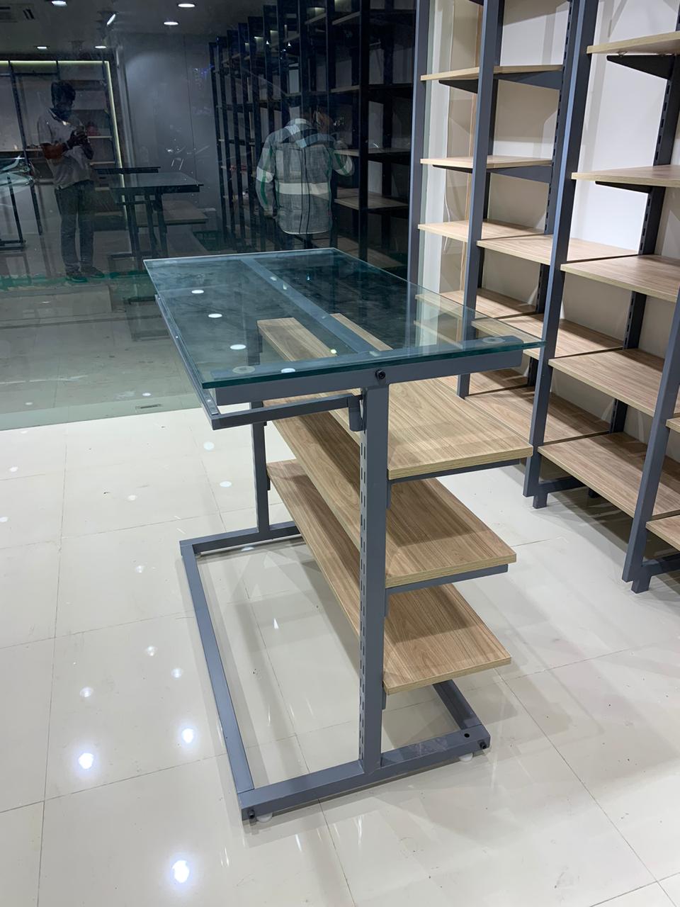 Garments Gondola with Glass top