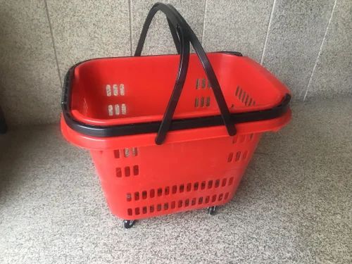 Blue Plastic Shopping Basket